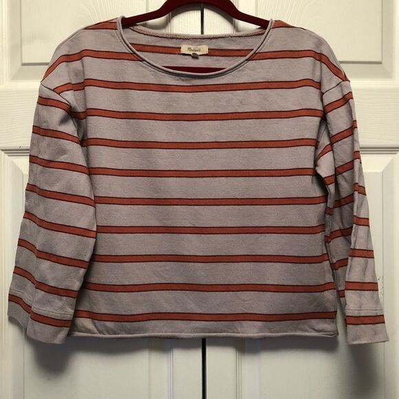 Madewell Striped Cropped Sweater - Picture 1 of 3